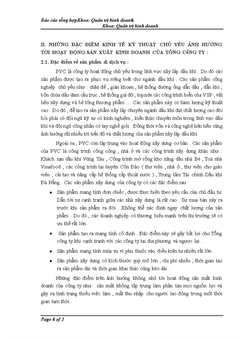 image for page Báo cáo tổng hợp về Tổng công ty cổ phần xây lắp dầu khí Việt Nam