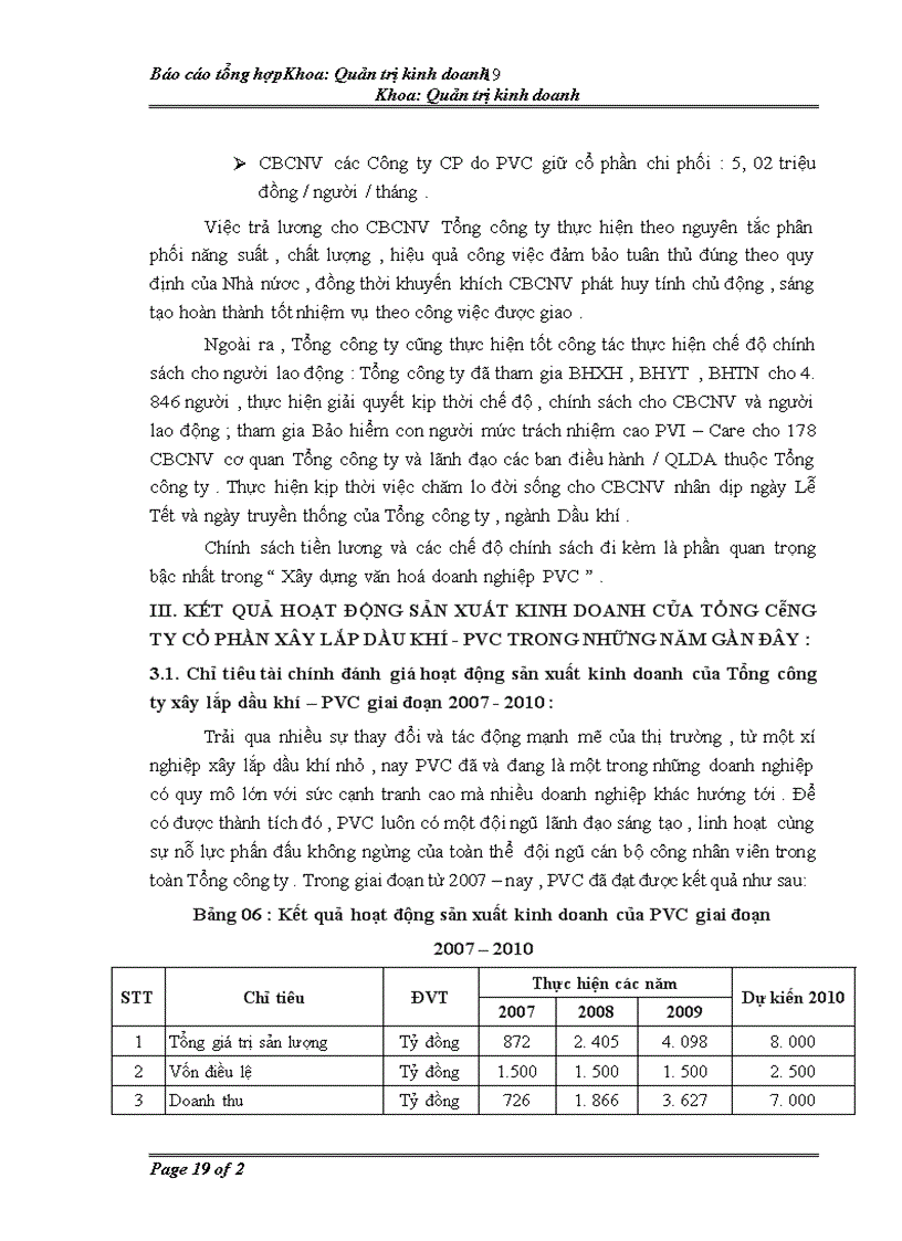image for page Báo cáo tổng hợp về Tổng công ty cổ phần xây lắp dầu khí Việt Nam