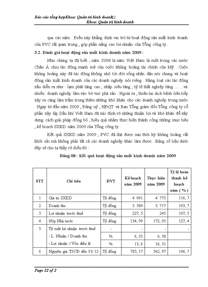 image for page Báo cáo tổng hợp về Tổng công ty cổ phần xây lắp dầu khí Việt Nam