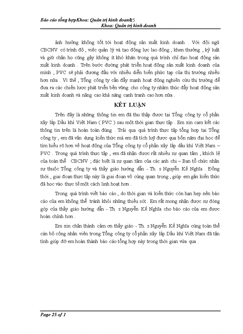 image for page Báo cáo tổng hợp về Tổng công ty cổ phần xây lắp dầu khí Việt Nam