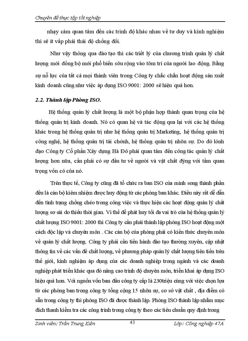 image for page Giải pháp hoàn thiện việc áp dụng hệ thống quản lý chất lượng ISO 9001:2000 tại Công ty Cổ phần Xây dựng Hà Đô
