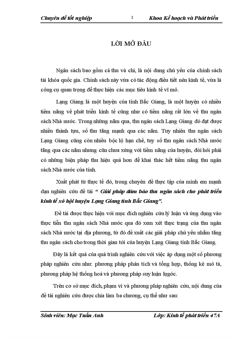 image for page Giải pháp đảm bảo thu ngân sách cho phát triển kinh tế xã hội huyện Lạng Giang tỉnh Bắc Giang