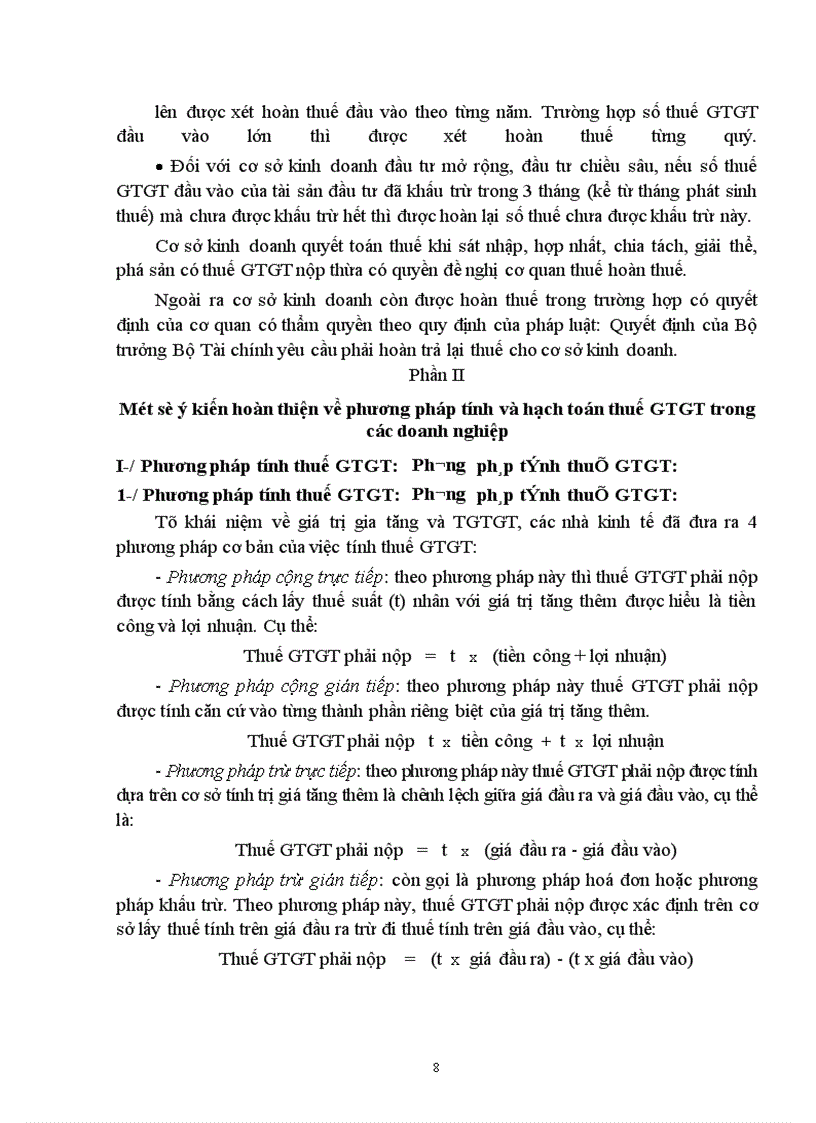image for page Một số vấn đề về phương pháp tính và hạch toán thuế GTGT ở các doanh nghiệp
