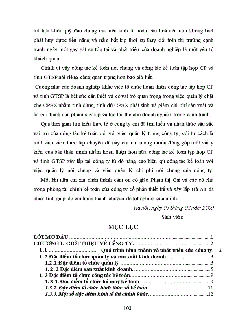 image for page THực trạng công tác kế toán tập hợp chi phí và tính giá thành sản phẩm của công ty Hà An