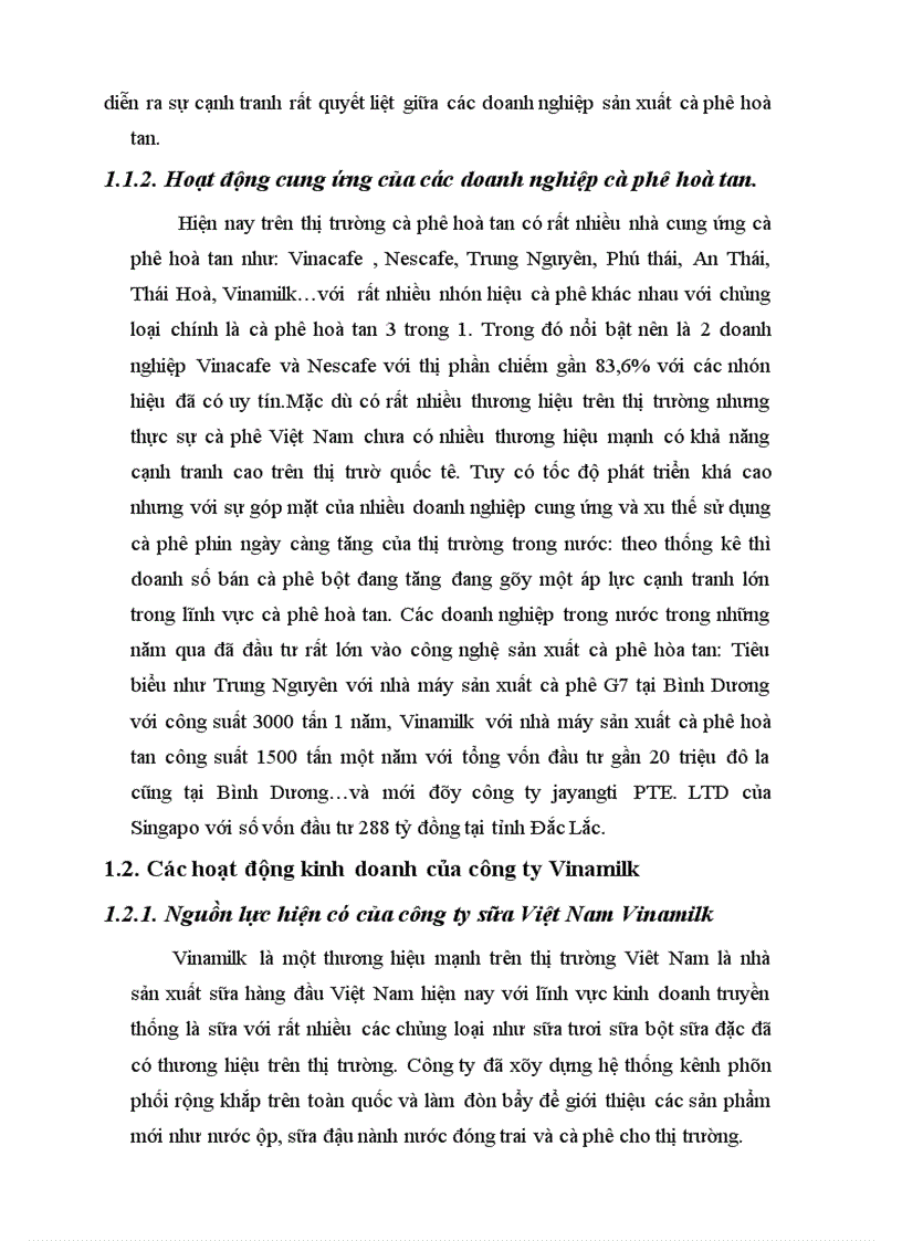 image for page Xây dựng giải pháp marketing nhằm xâm nhập thị trường của sản phẩm cà phê hoà tan 3 in 1 và 2 in 1 của công ty sữa Việt Nam (Vinamilk)