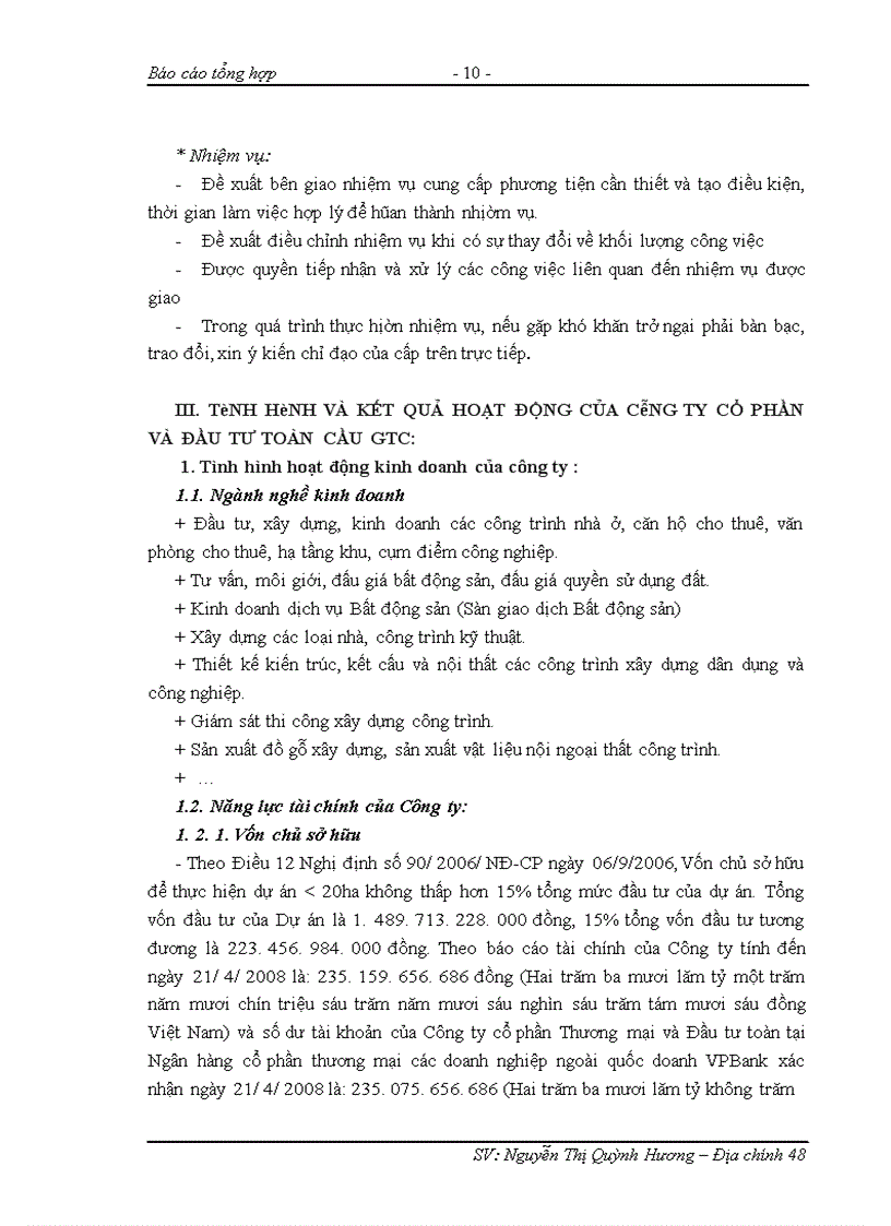 image for page Báo cáo thực tập tổng hợp của Công ty cổ phần thương mại và đầu tư toàn cầu GTC