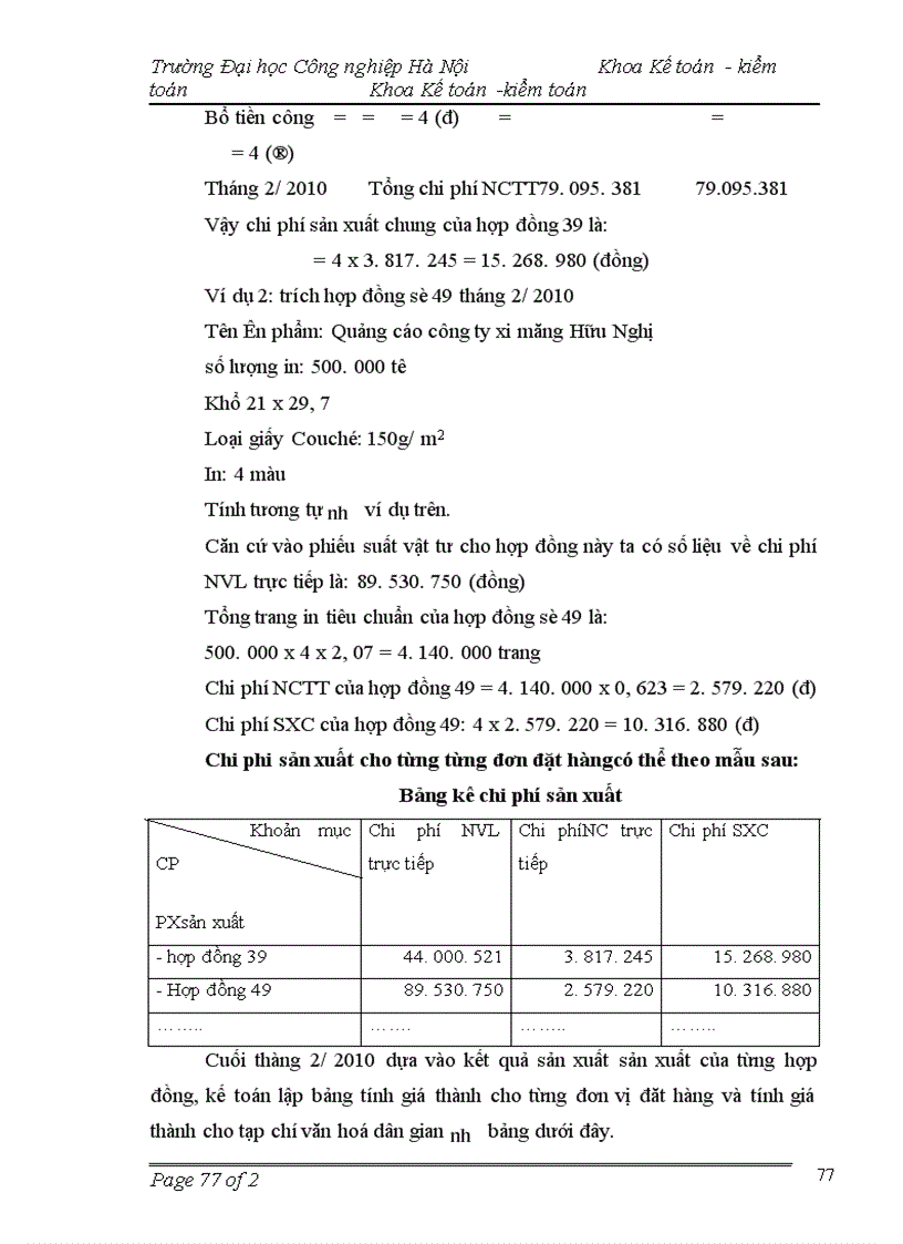 image for page Tổ chức kế toán tập hợp chi phí sản xuất và tính giá thành sản phẩm tại công ty Quảng Cáo Thương Mại và In W&W