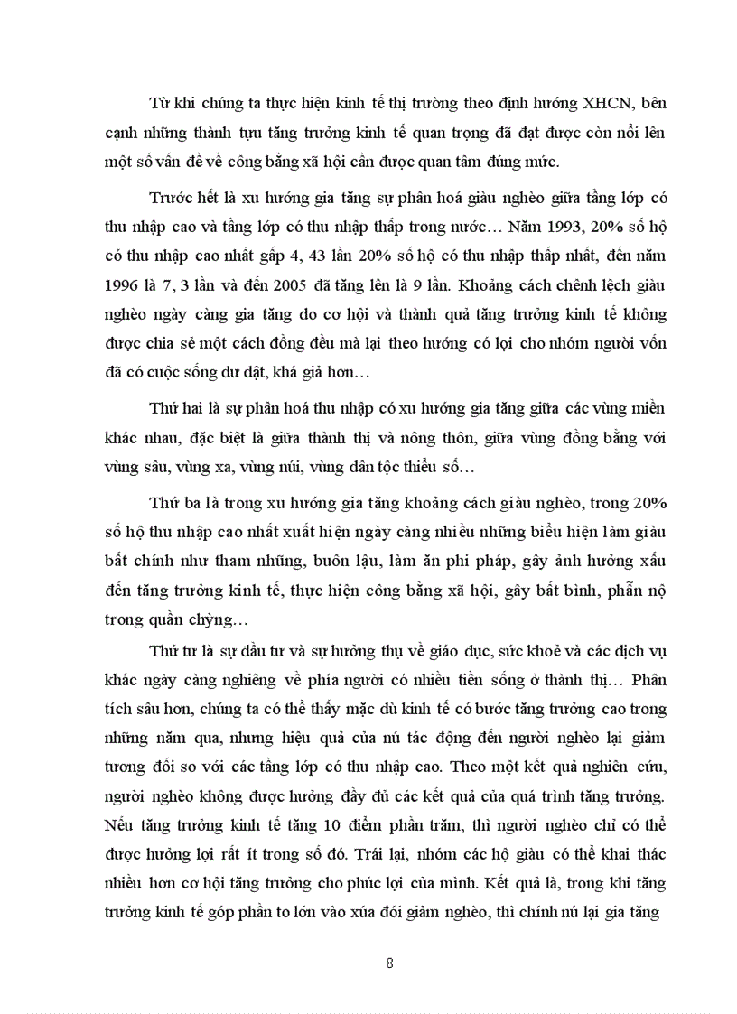 image for page Ảnh hưởng của tăng trưởng kinh tế đến vấn đề xoá đói giảm nghèo và công bằng xã hội ở Việt Nam