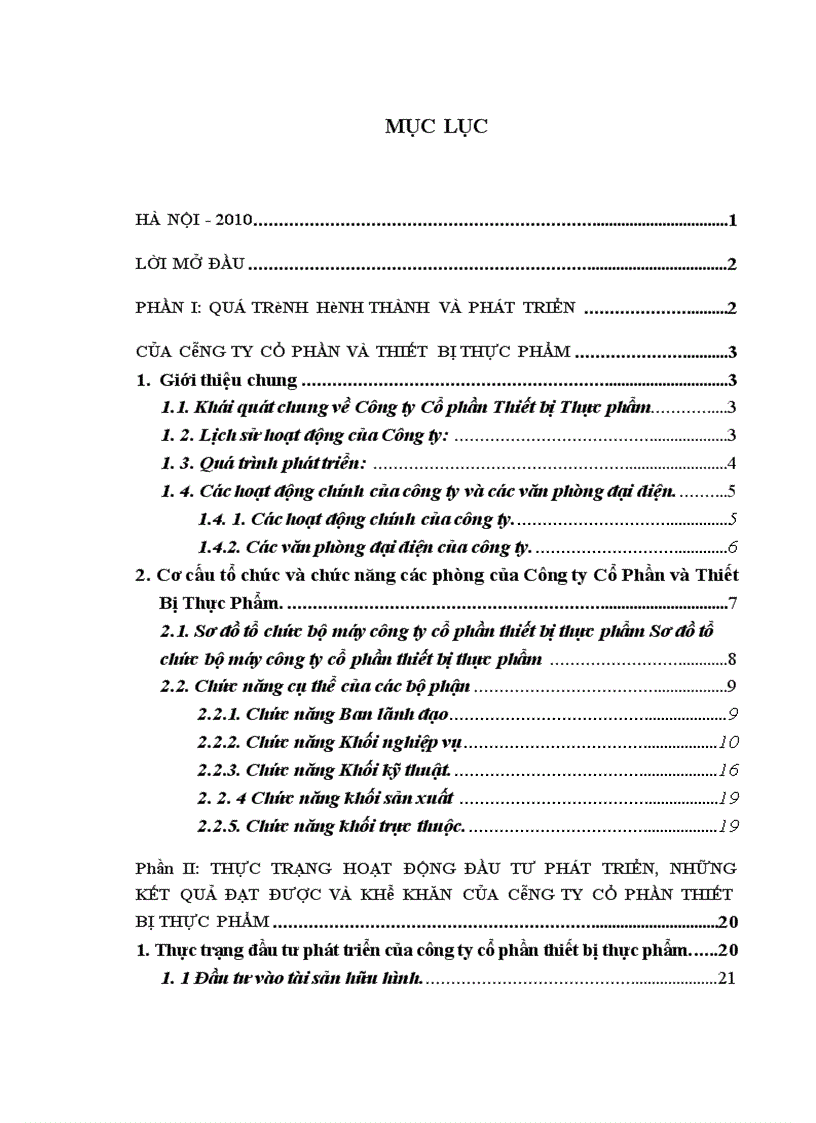 image for page Báo cáo thực tập tổng hợp của Công ty Cổ Phần và Thiết Bị Thực Phẩm.