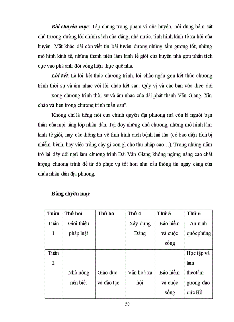 image for page Xây dựng kết cấu chương trình phát thanh cảu Đài truyền thanh Văn Giang
