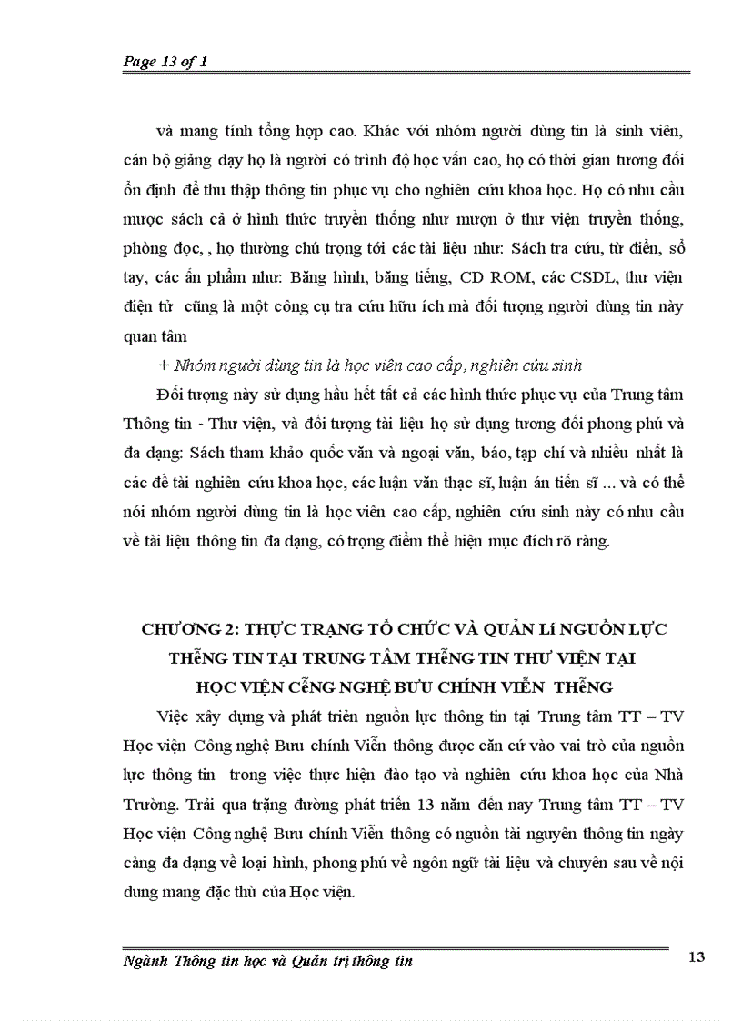 image for page Tìm hiểu về tổ chức và quản lý nguồn lực thông tin tại Trung tâm Thông tin