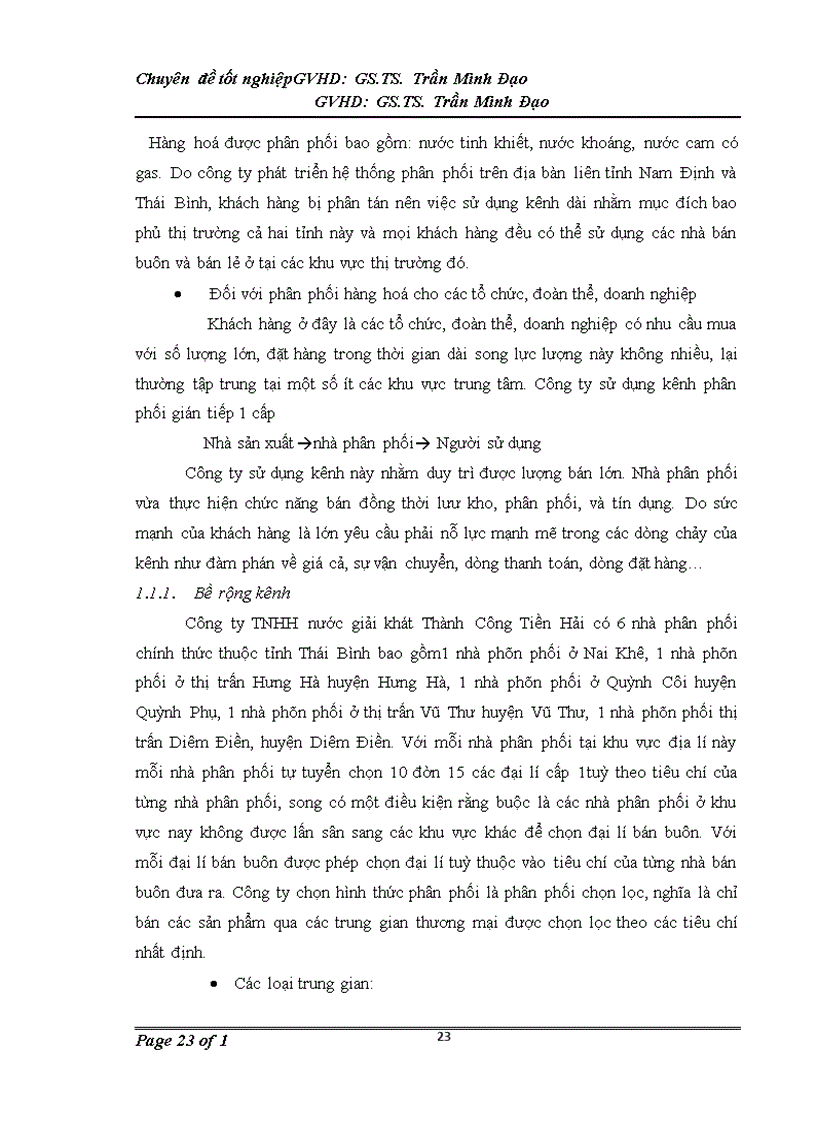 image for page Thực trạng quản trị quan hệ khách hàng của công ty nước giải khát Thành Công