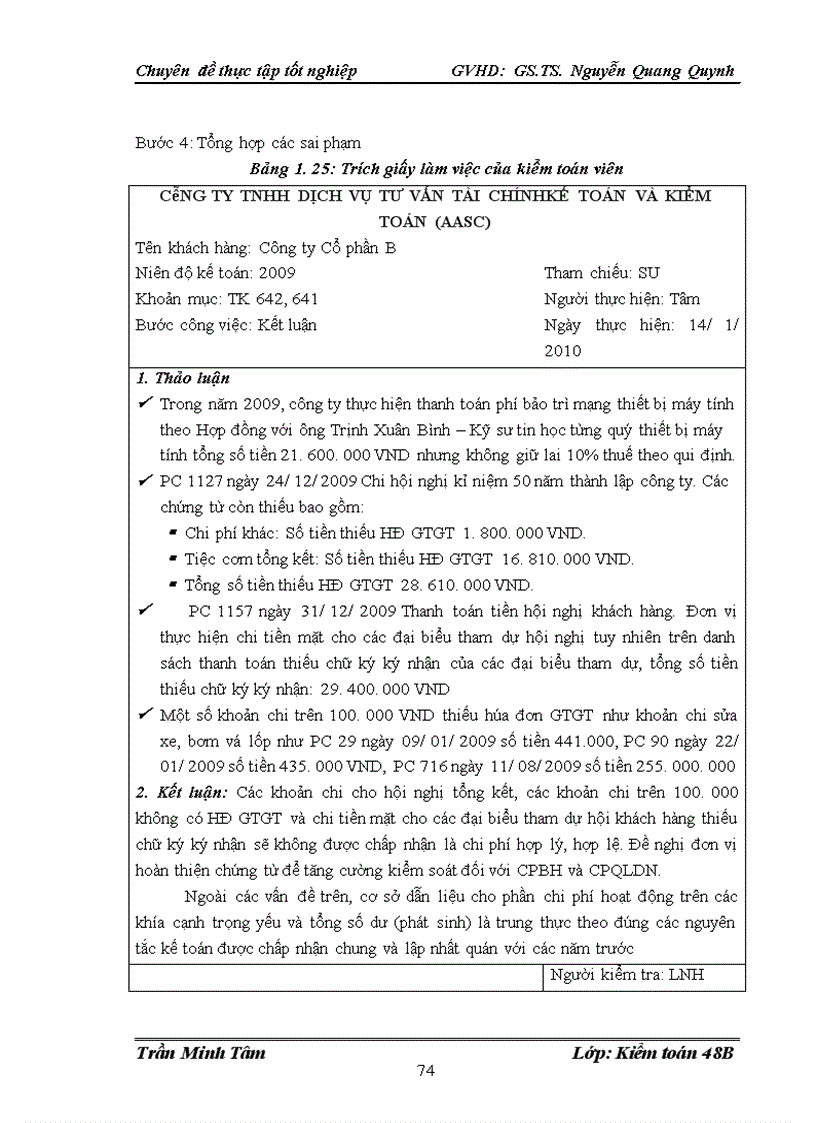 image for page Hoàn thiện kiểm toán khoản mục chi phí hoạt động trong kiểm toán báo cáo tài chính do công ty tnhh dịch vụ tư vấn tài chính kế toán và kiểm toán (aasc) thực hiện