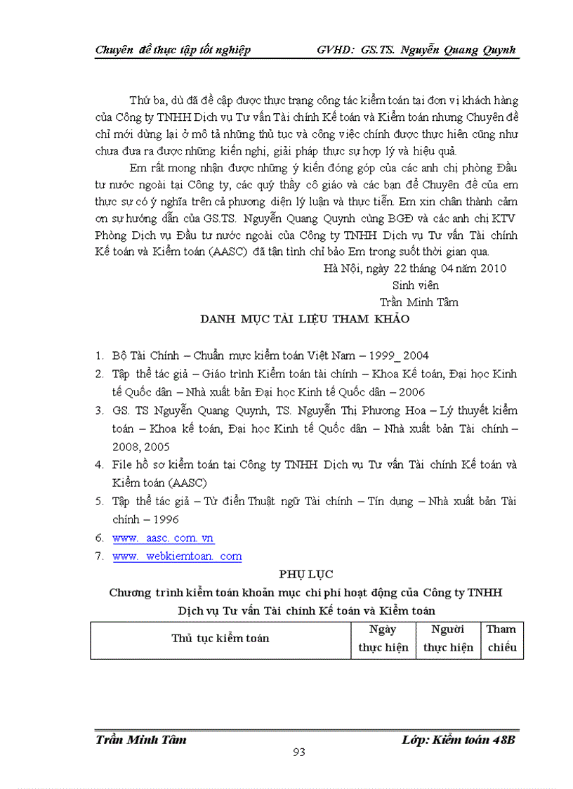 image for page Hoàn thiện kiểm toán khoản mục chi phí hoạt động trong kiểm toán báo cáo tài chính do công ty tnhh dịch vụ tư vấn tài chính kế toán và kiểm toán (aasc) thực hiện