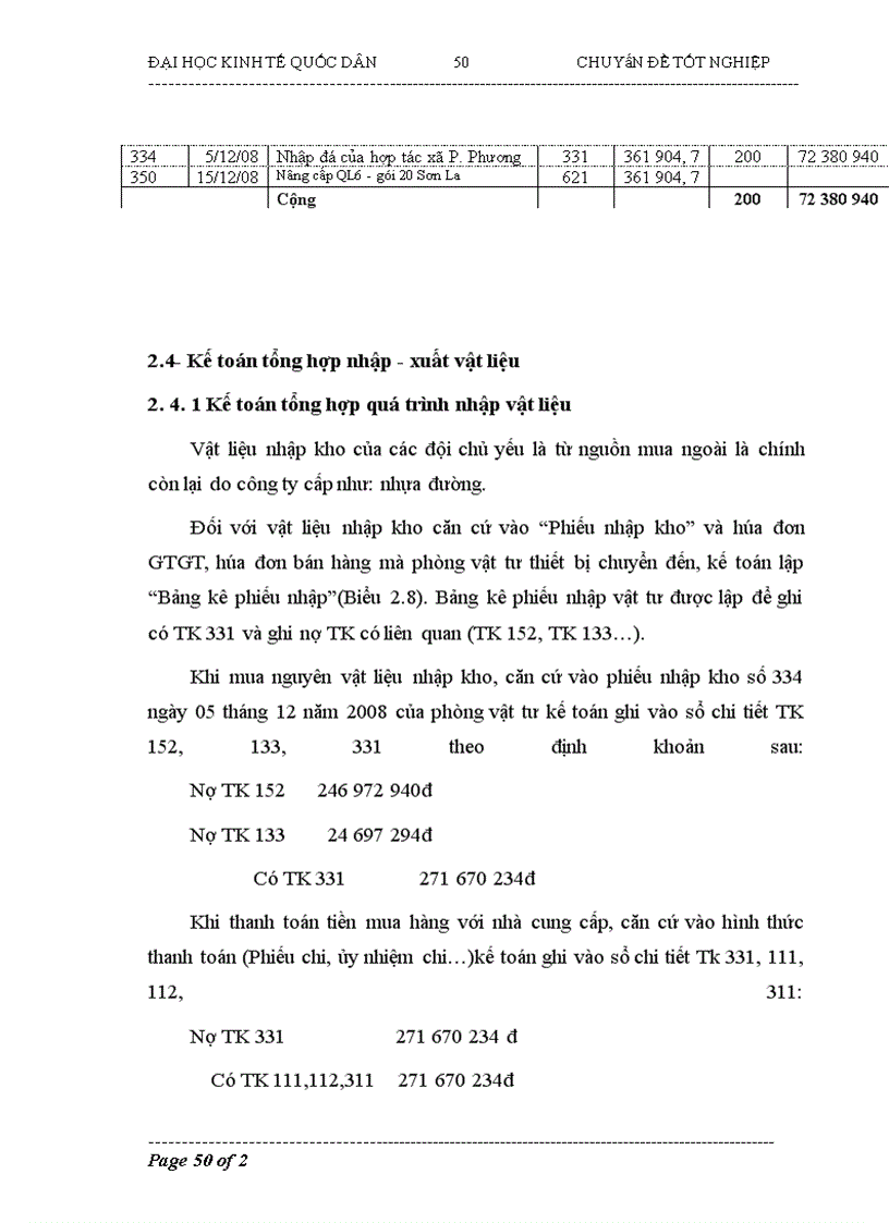 image for page Kế toán nguyên vật liệu ở Công ty cổ phần xây dựng công trình giao thông 810