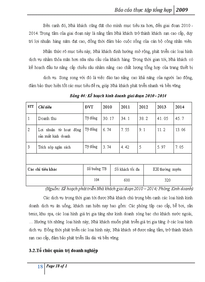 image for page Báo cáo thực tập tổng hợp Nhà khách Tổng Liên Đoàn