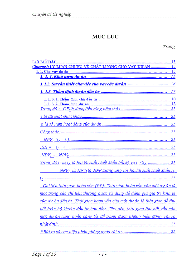 image for page Một số giải pháp nâng cao chất lượng cho vay dự án tại chi nhánh Sở giao dịch 1 Ngân hàng Đầu tư và Phát triển Việt Nam