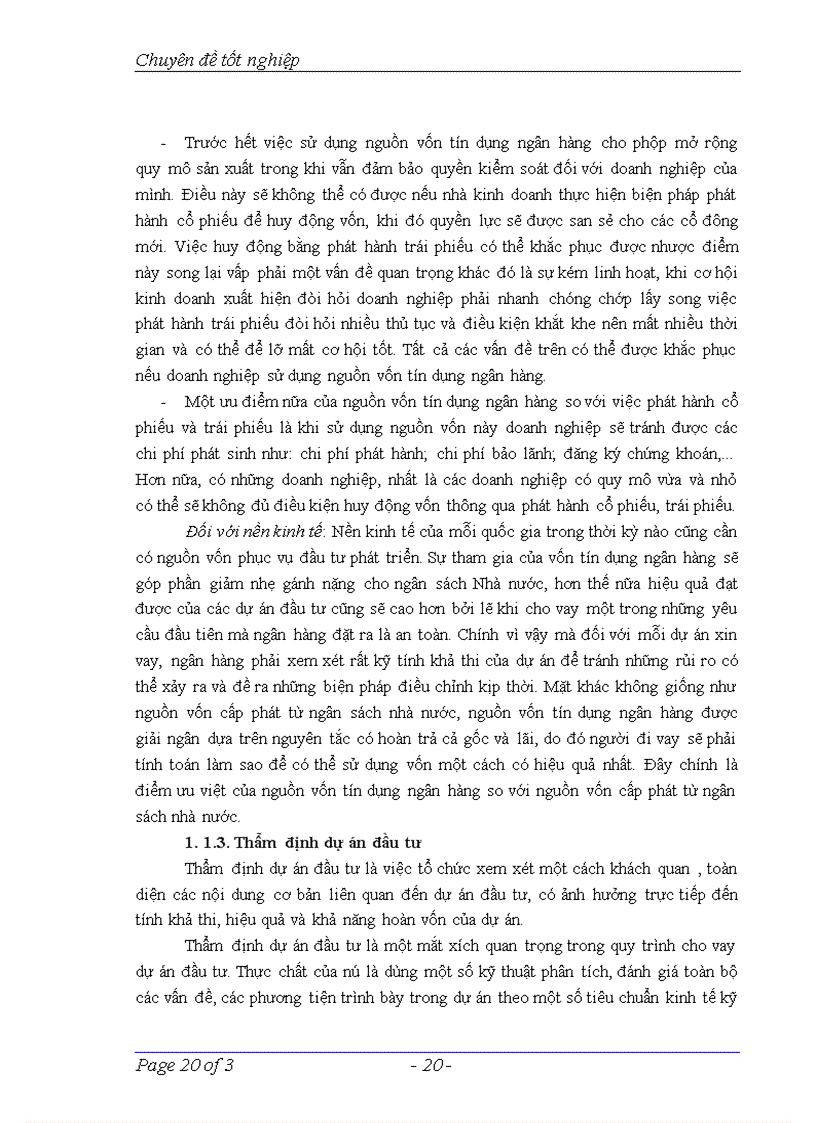 image for page Một số giải pháp nâng cao chất lượng cho vay dự án tại chi nhánh Sở giao dịch 1 Ngân hàng Đầu tư và Phát triển Việt Nam
