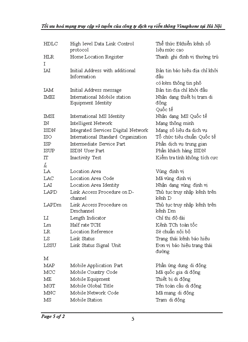 image for page Tối ưu hoá mạng truy cập vô tuyến của công ty dịch vụ viễn thông Vinaphone tại Hà Nội