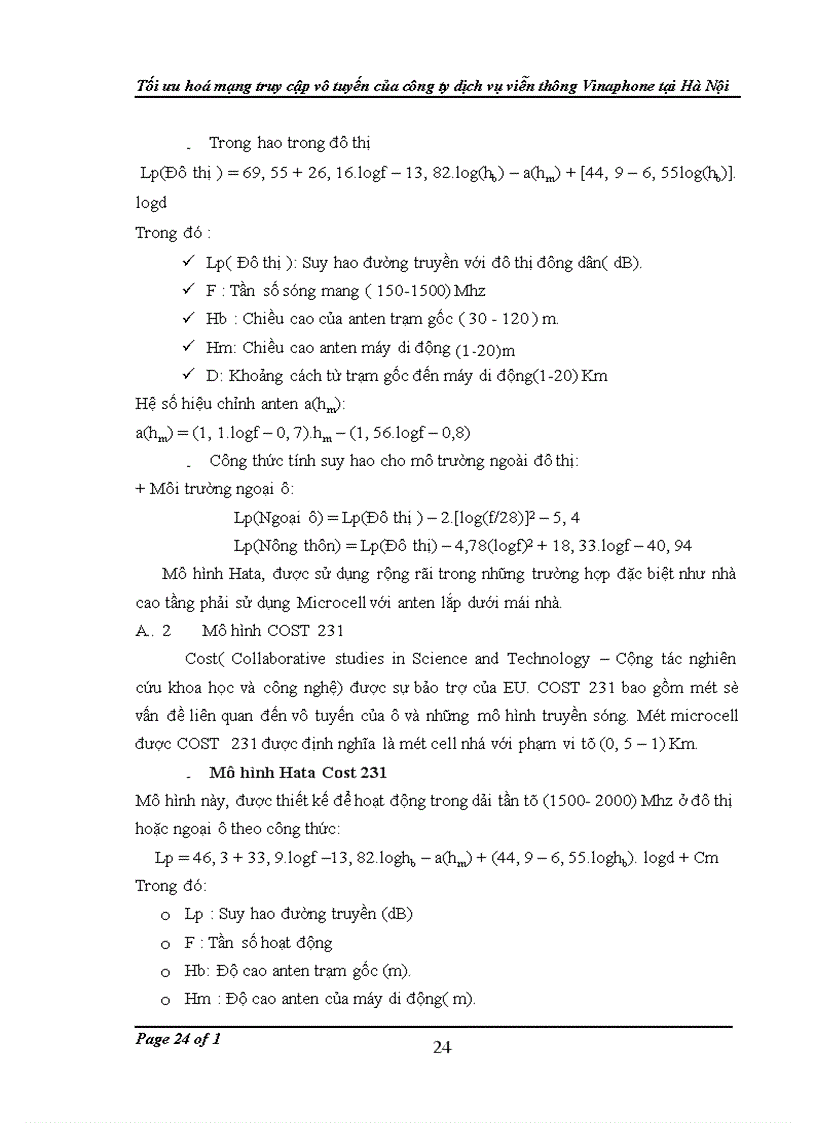 image for page Tối ưu hoá mạng truy cập vô tuyến của công ty dịch vụ viễn thông Vinaphone tại Hà Nội