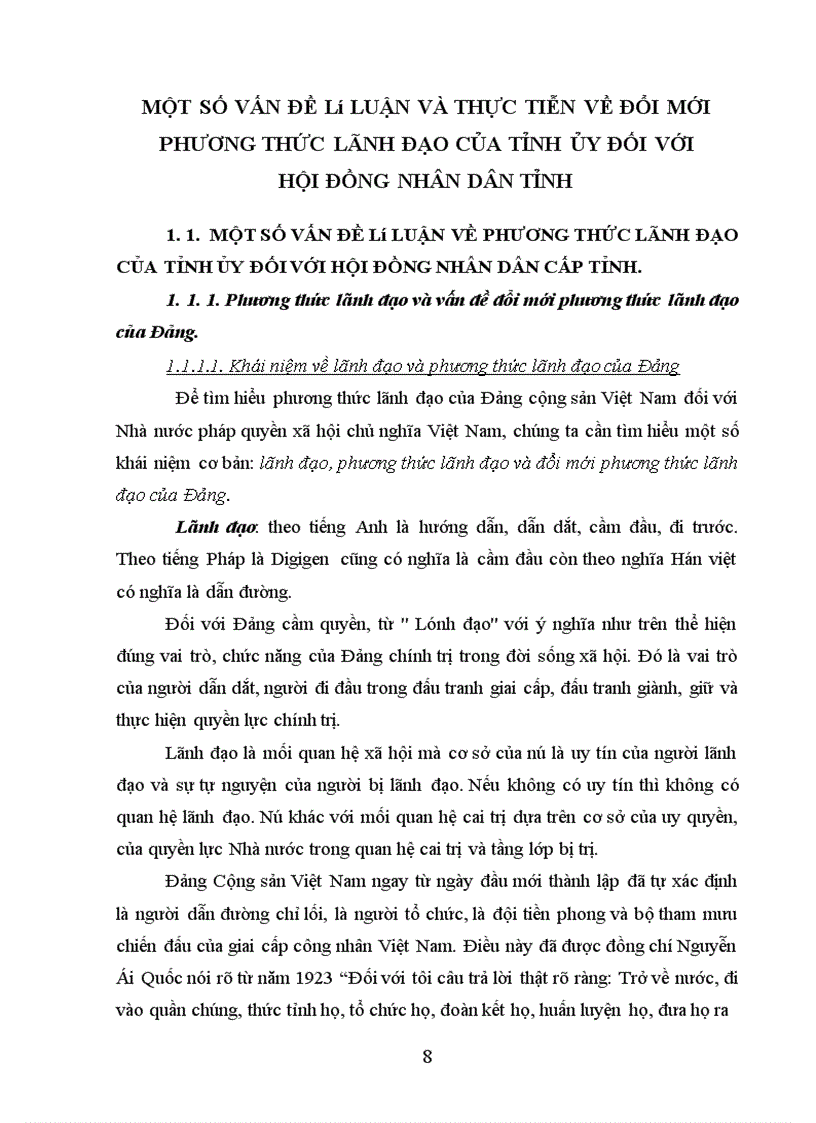 image for page Đổi mới phương thức lãnh đạo của Tỉnh uỷ Vĩnh Phúc đối với Hội đồng nhân dân tỉnh trong giai đoạn hiện nay