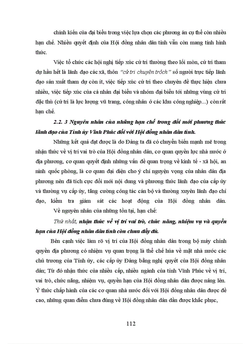 image for page Đổi mới phương thức lãnh đạo của Tỉnh uỷ Vĩnh Phúc đối với Hội đồng nhân dân tỉnh trong giai đoạn hiện nay