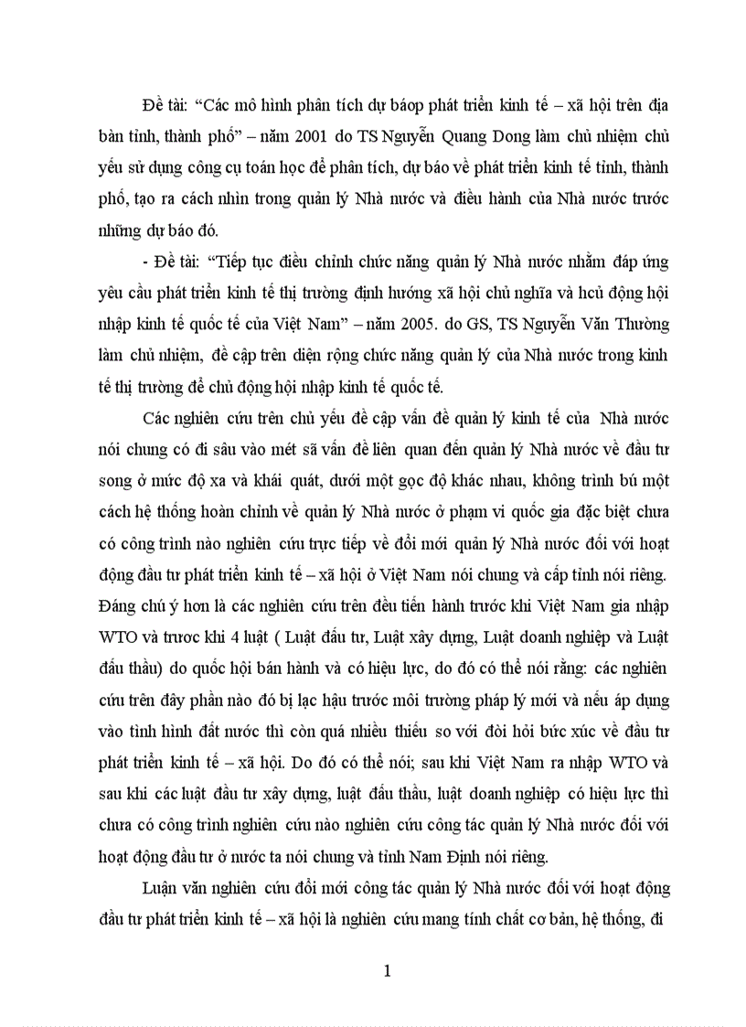 image for page Đổi mới quản lý Nhà nước đối với hoạt động đầ tư ở Việt Nam ( lấy ví dụ ở tỉnh Nam Định