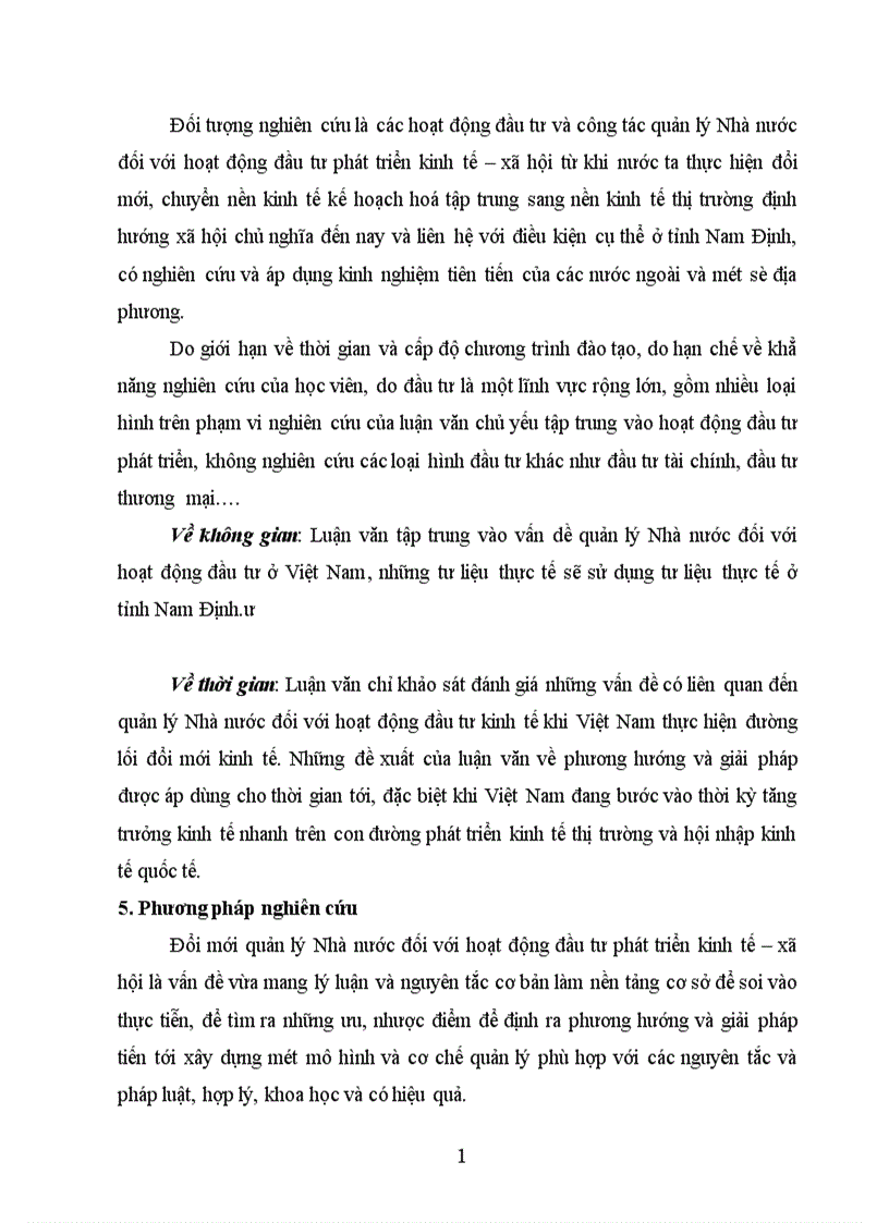 image for page Đổi mới quản lý Nhà nước đối với hoạt động đầ tư ở Việt Nam ( lấy ví dụ ở tỉnh Nam Định