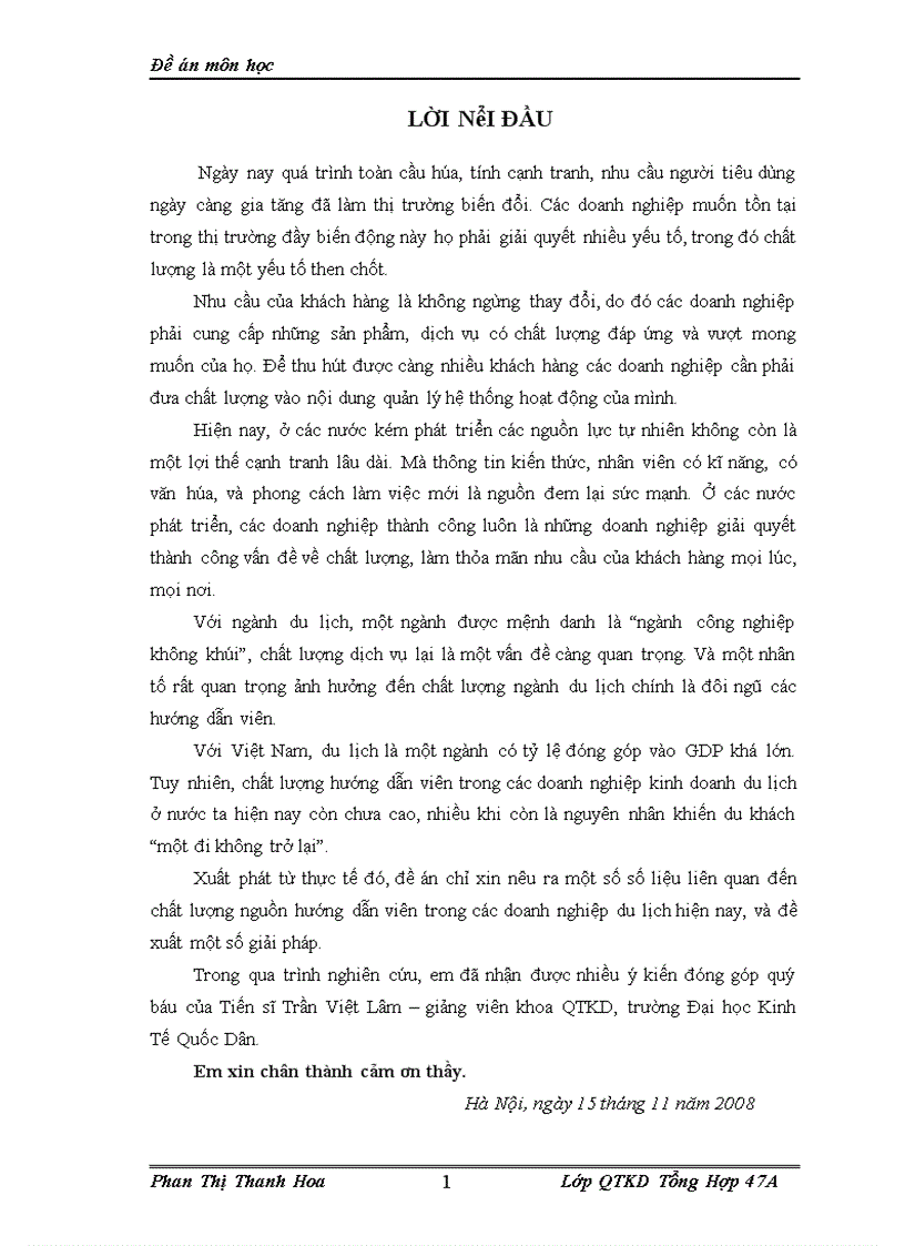 image for page Chất lượng nguồn hướng dẫn viên trong các doanh nghiệp du lịch hiện nay và đề xuất một số giải pháp.