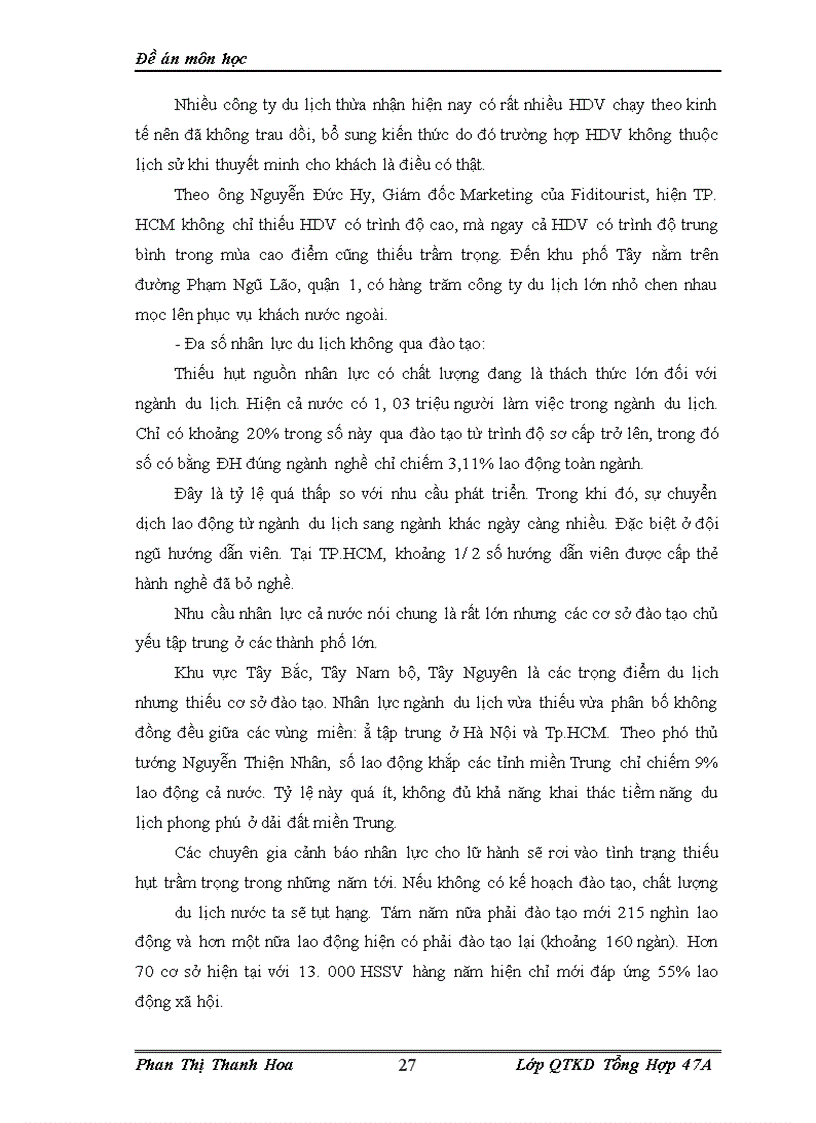 image for page Chất lượng nguồn hướng dẫn viên trong các doanh nghiệp du lịch hiện nay và đề xuất một số giải pháp.