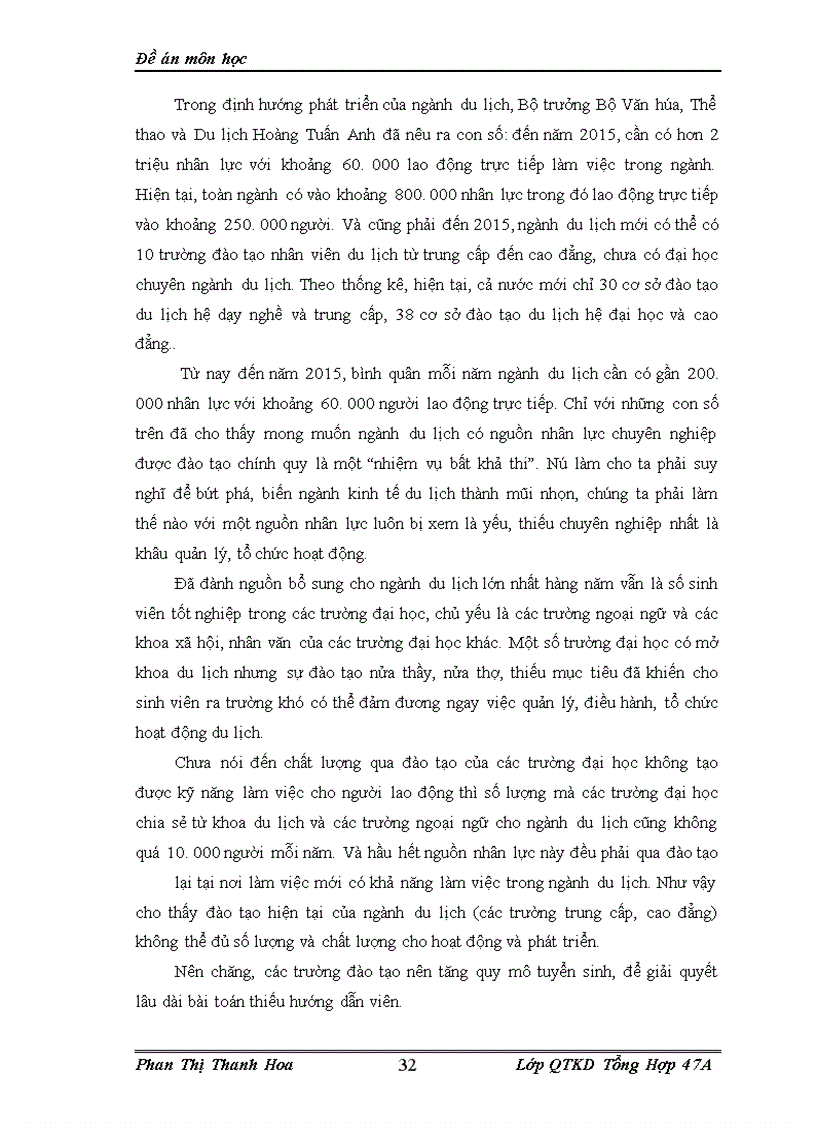 image for page Chất lượng nguồn hướng dẫn viên trong các doanh nghiệp du lịch hiện nay và đề xuất một số giải pháp.