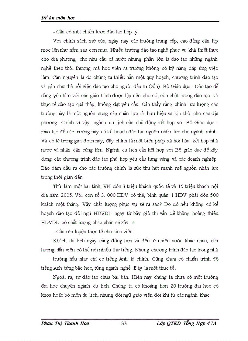 image for page Chất lượng nguồn hướng dẫn viên trong các doanh nghiệp du lịch hiện nay và đề xuất một số giải pháp.