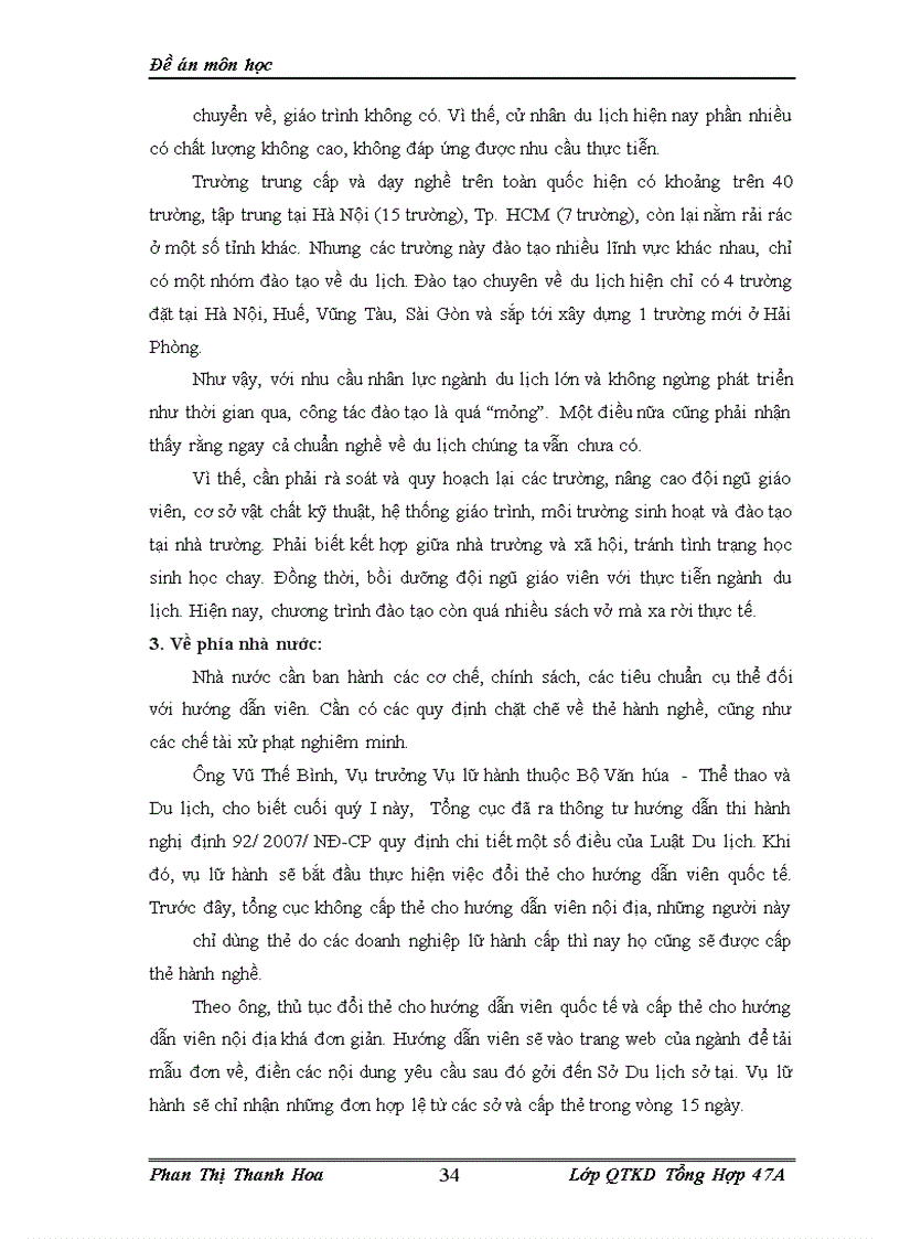 image for page Chất lượng nguồn hướng dẫn viên trong các doanh nghiệp du lịch hiện nay và đề xuất một số giải pháp.