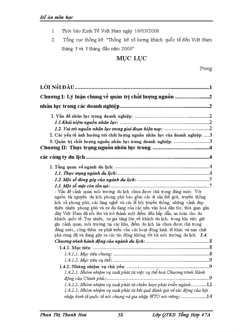 image for page Chất lượng nguồn hướng dẫn viên trong các doanh nghiệp du lịch hiện nay và đề xuất một số giải pháp.
