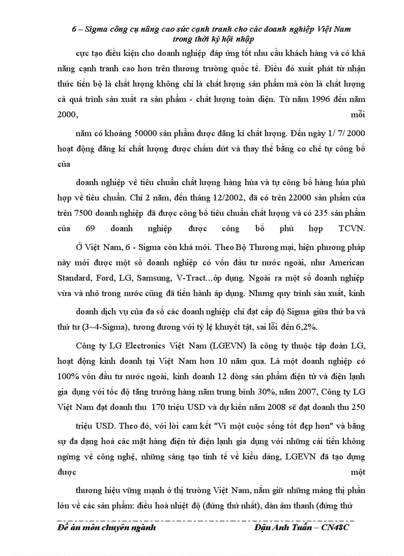 image for page 6-sigma, công cụ nâng cao sức cạnh tranh cho các doanh nghiệp Việt Nam trong thời kỳ hội nhập