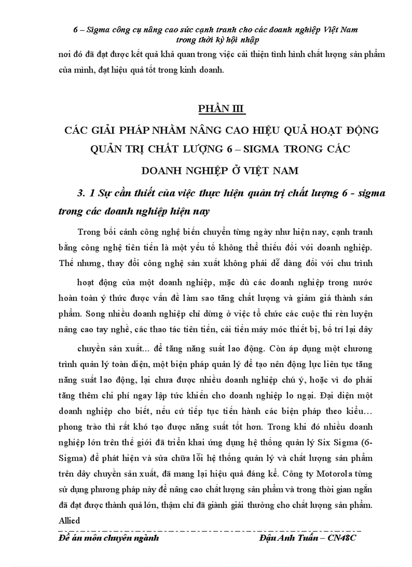image for page 6-sigma, công cụ nâng cao sức cạnh tranh cho các doanh nghiệp Việt Nam trong thời kỳ hội nhập
