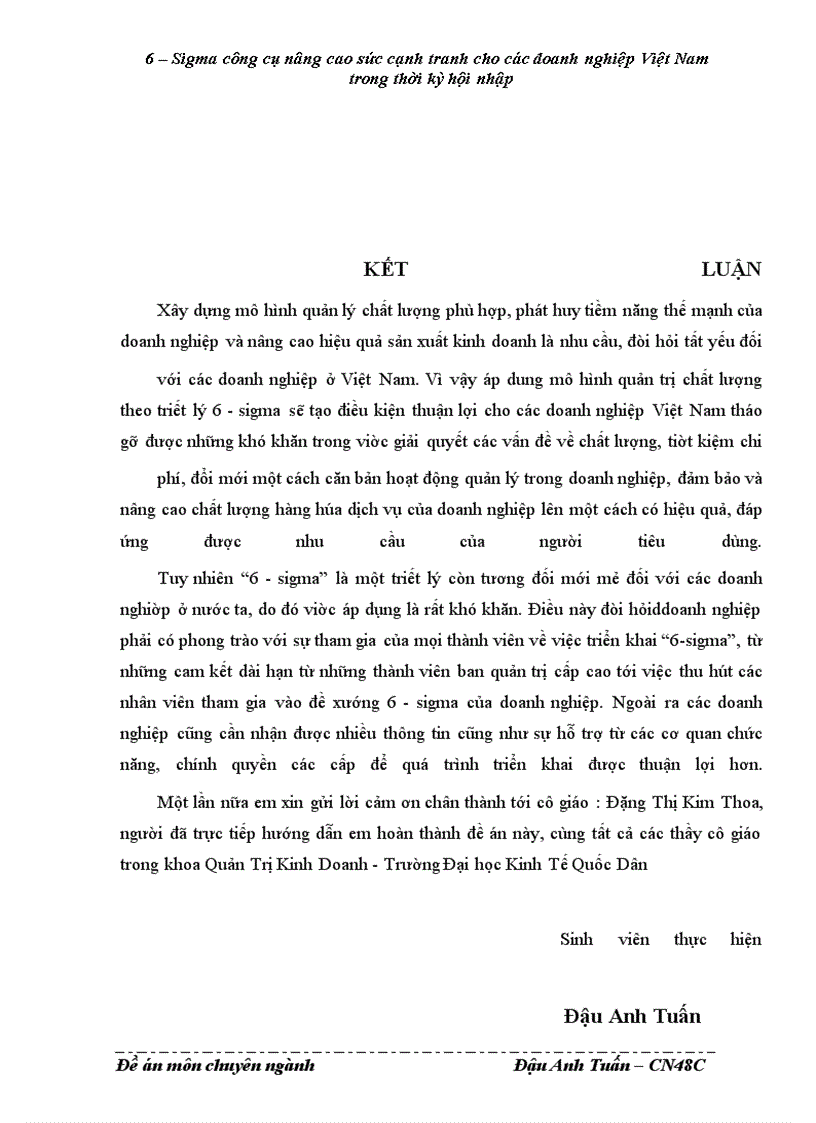 image for page 6-sigma, công cụ nâng cao sức cạnh tranh cho các doanh nghiệp Việt Nam trong thời kỳ hội nhập