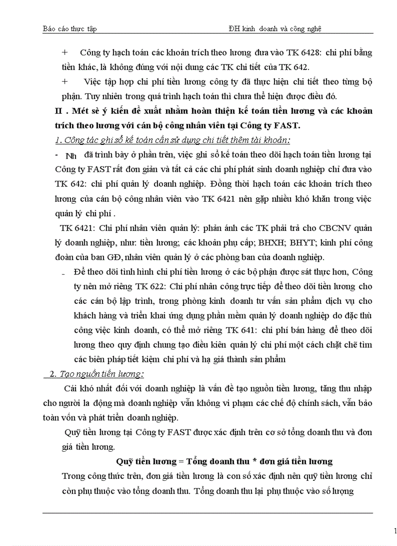 image for page Báo cáo thực tập tại công ty CP phần mềm quản lý DN (fast)