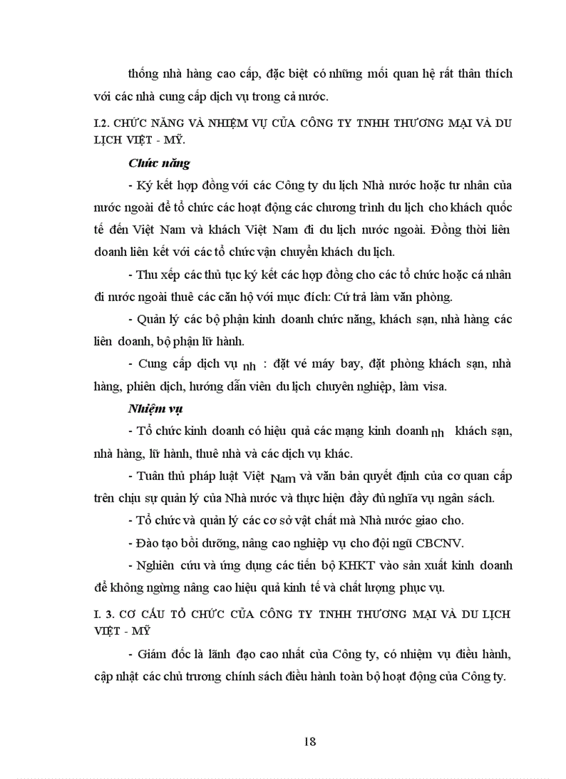 image for page Thực trạng hoạt động: Nghiên cứu thị trường - xây dựng tổ chức thực hiện chương trình du lịch tại Công ty thương mại du lịch Việt Mỹ