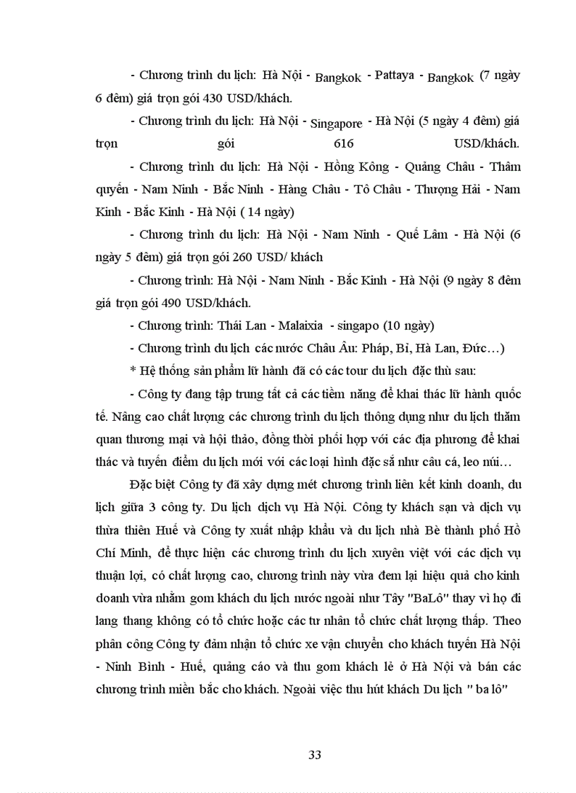 image for page Thực trạng hoạt động: Nghiên cứu thị trường - xây dựng tổ chức thực hiện chương trình du lịch tại Công ty thương mại du lịch Việt Mỹ