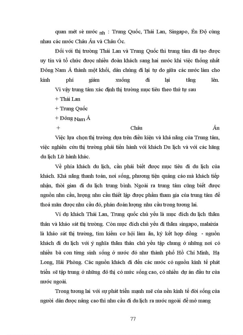 image for page Thực trạng hoạt động: Nghiên cứu thị trường - xây dựng tổ chức thực hiện chương trình du lịch tại Công ty thương mại du lịch Việt Mỹ