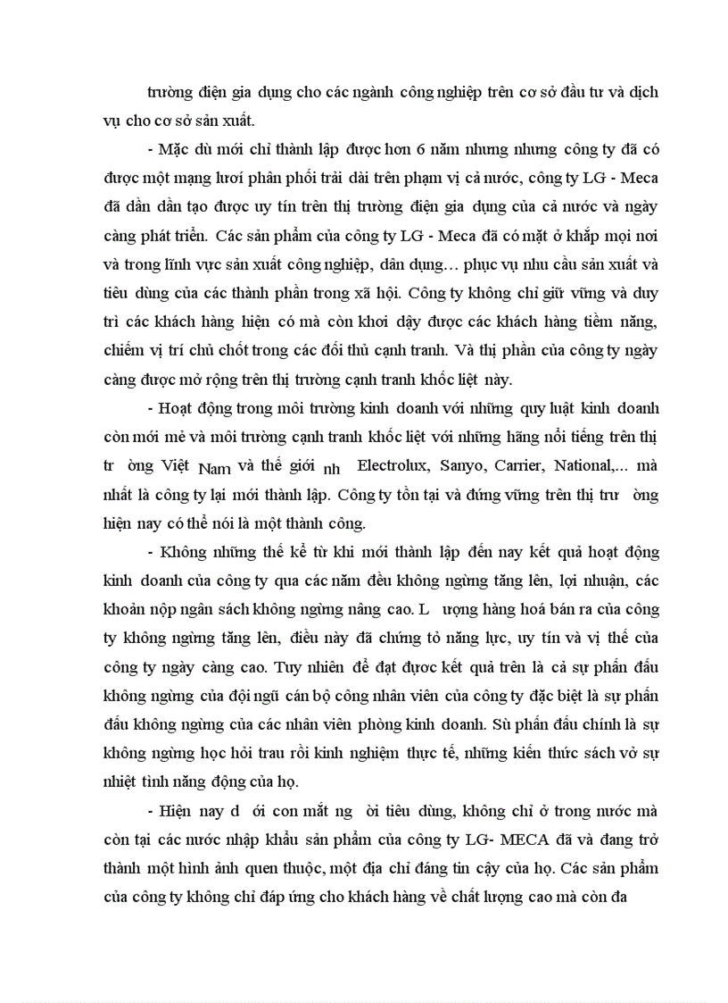 image for page Một số giải pháp nhằm mở rộng thị trường tiêu thụ sản phẩm của công ty LG - Meca