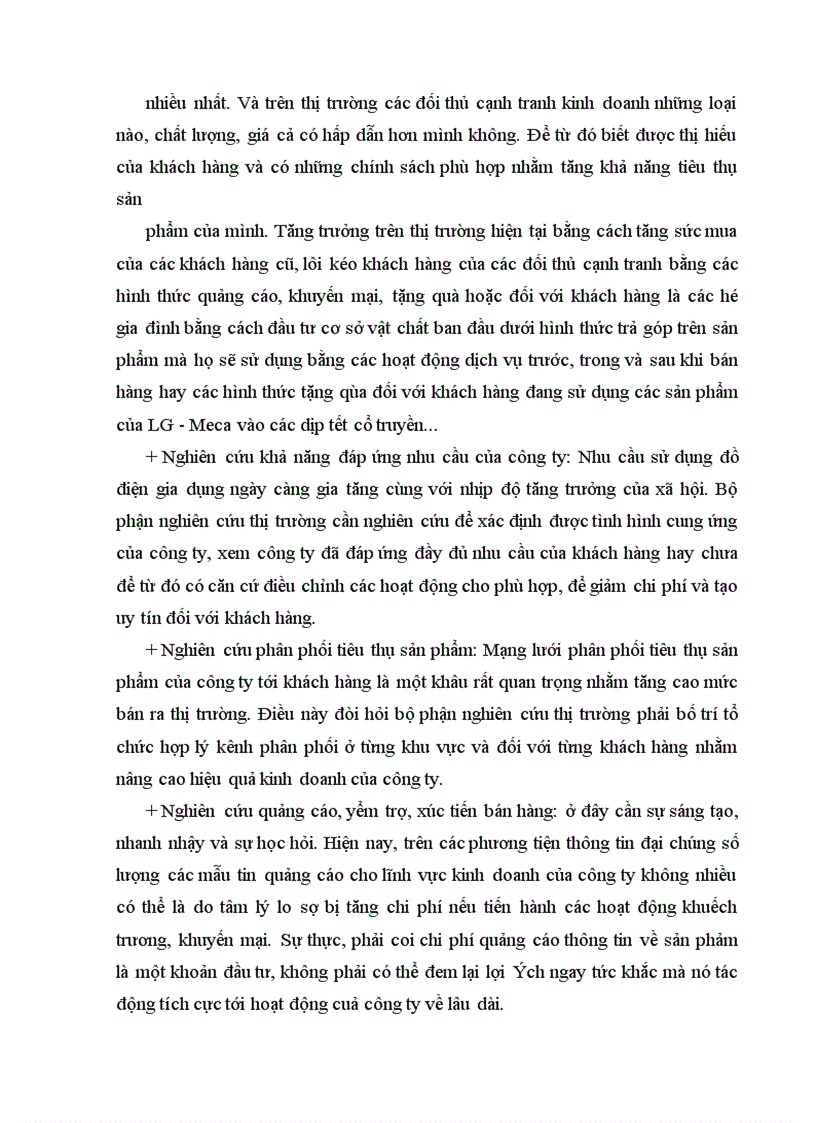 image for page Một số giải pháp nhằm mở rộng thị trường tiêu thụ sản phẩm của công ty LG - Meca