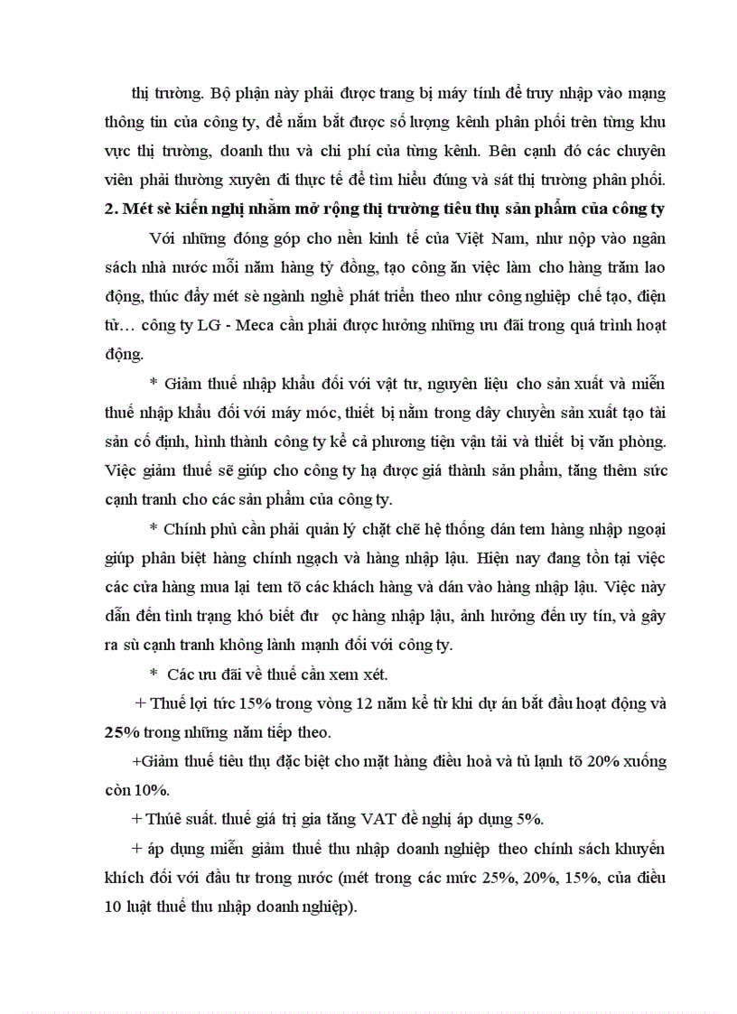 image for page Một số giải pháp nhằm mở rộng thị trường tiêu thụ sản phẩm của công ty LG - Meca