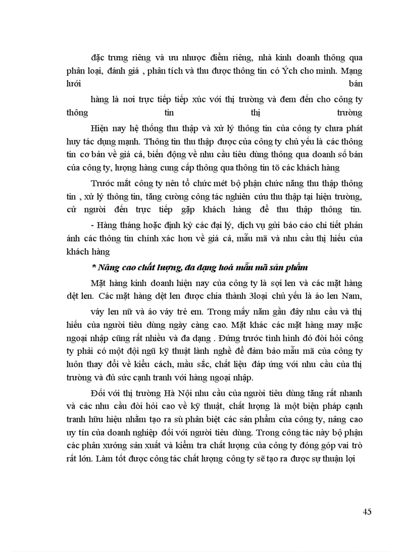 image for page Hoạt động bán hàng Công ty dệt len mùa đông