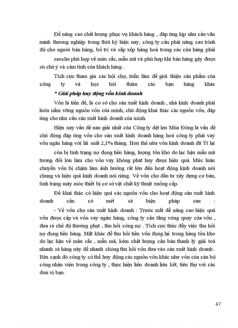 image for page Hoạt động bán hàng Công ty dệt len mùa đông