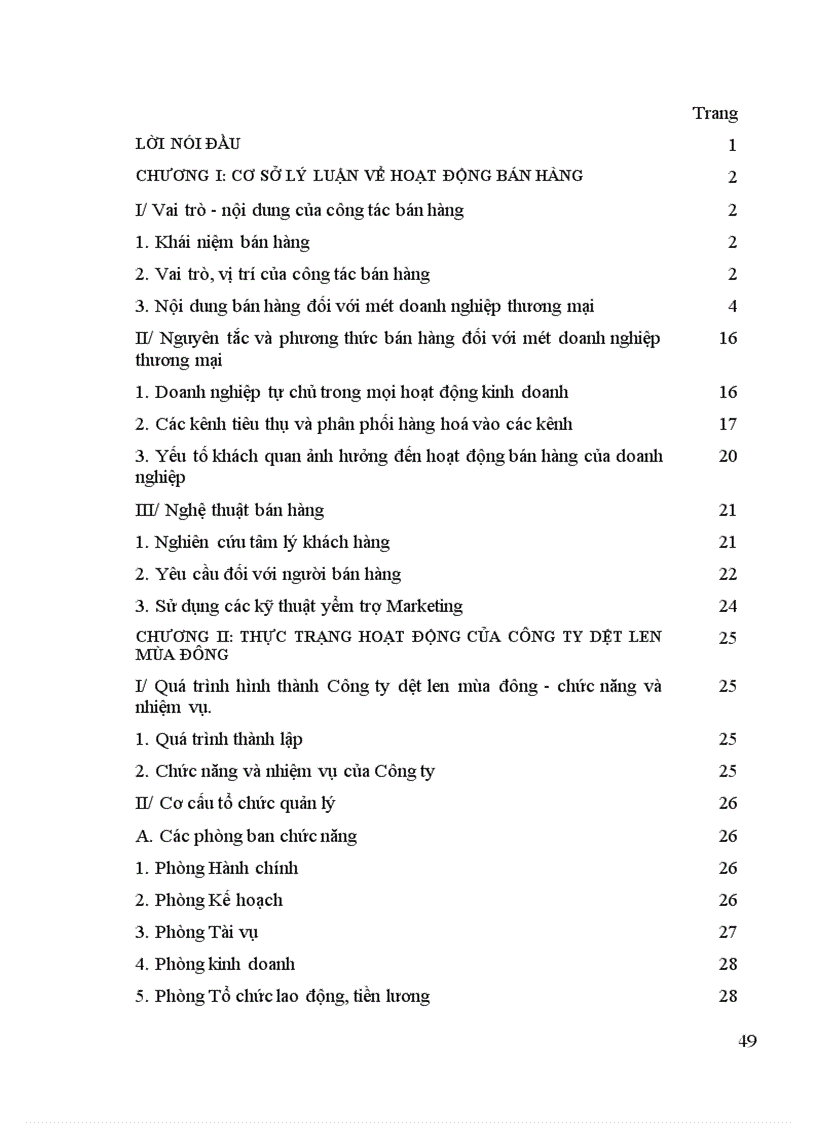 image for page Hoạt động bán hàng Công ty dệt len mùa đông