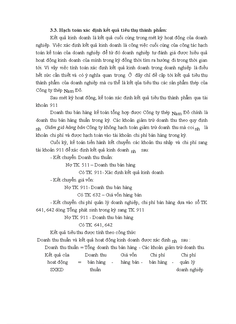 image for page Hoàn thiện kế toán tiêu thụ thành phẩm và xác định kết quả tiêu thụ thành phẩm tại công ty TNHH Nam Đô