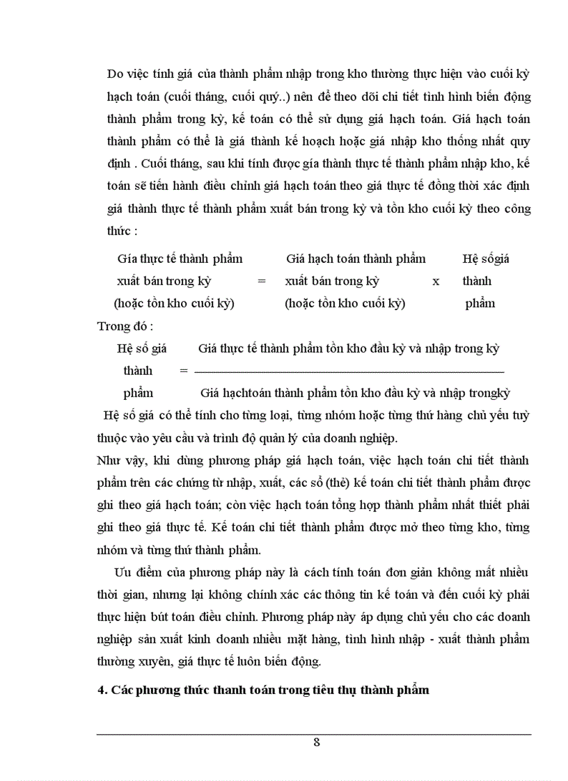 image for page Hạch toán tiêu thụ thành phẩm và xác định kết quả tiêu thụ trong doanh nghiệp sản xuất.