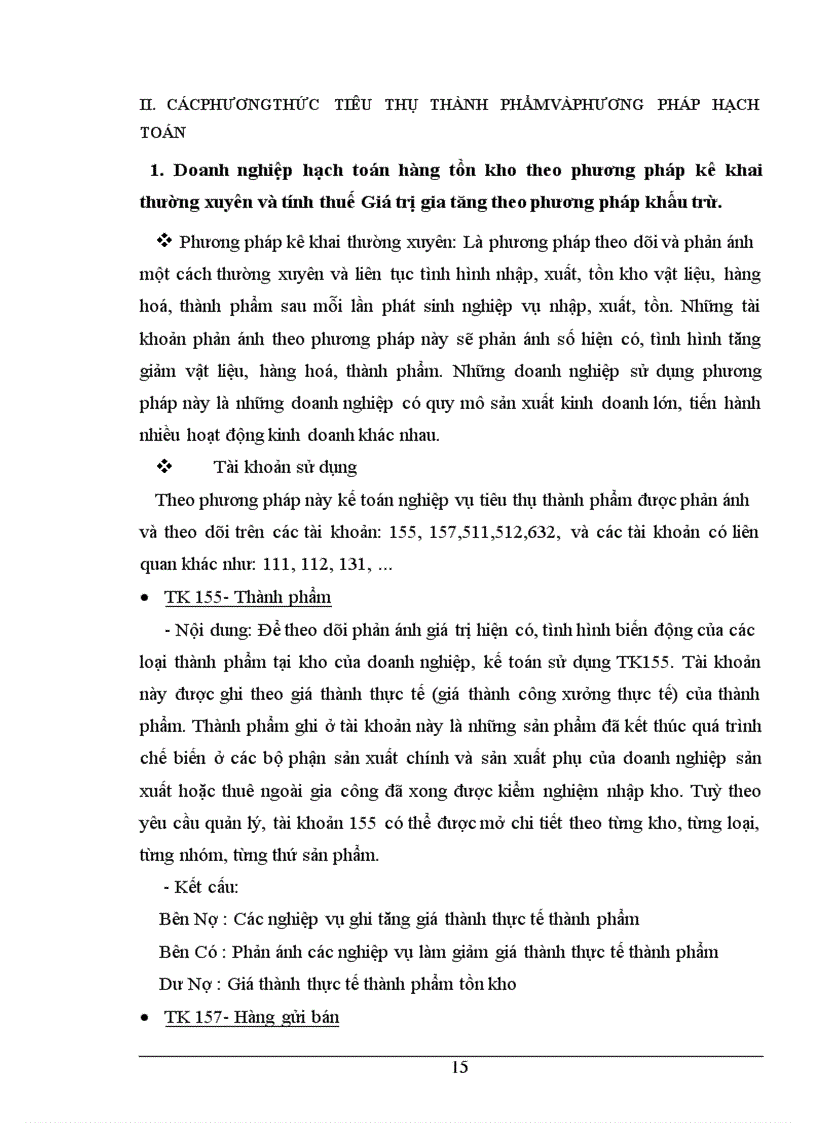 image for page Hạch toán tiêu thụ thành phẩm và xác định kết quả tiêu thụ trong doanh nghiệp sản xuất.